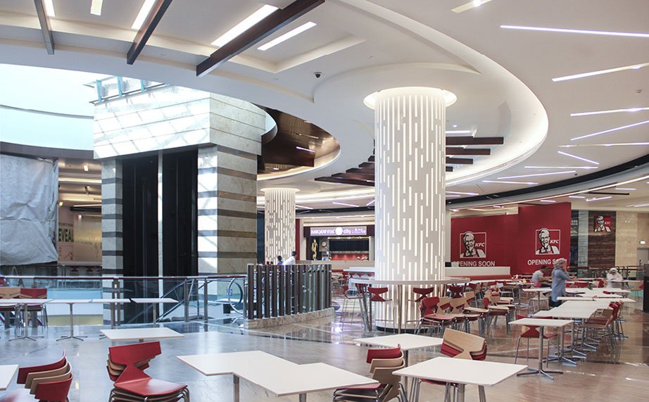 KRION® and Cloisall, quality and excellence, a perfect combination at “Abu Dhabi Mall Food Court” - Solid Surface