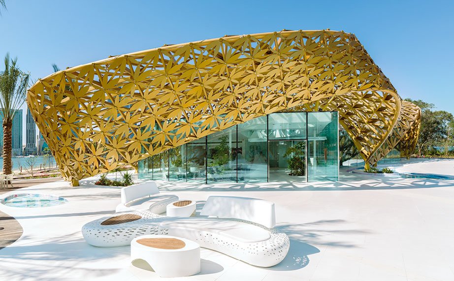 KRION® at the recently completed, award winning 3DELUXE project, Noor Island, Sharjah, UAE - Solid Surface