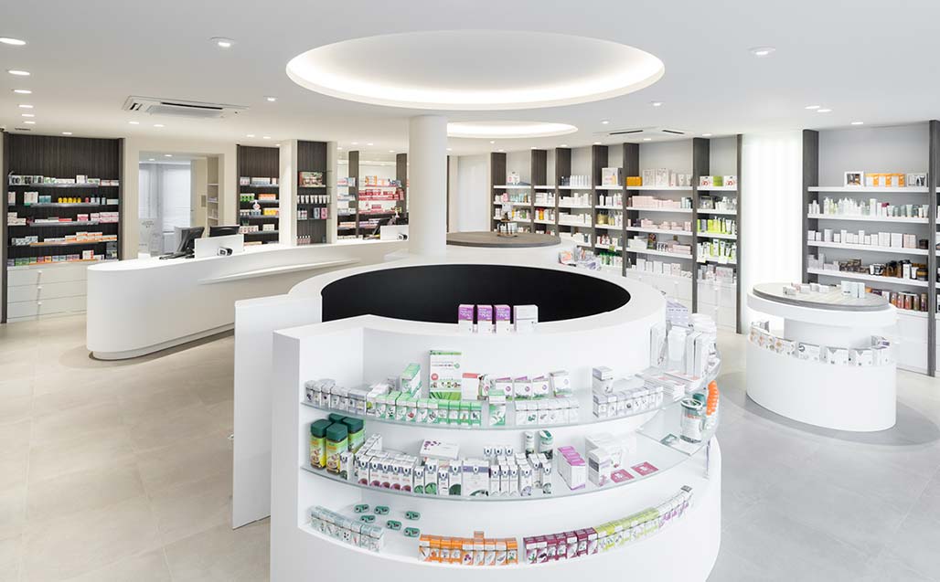 KRION® in the Farmacia Rooseleers project by Studio Lijnen & Partners (Paal, Beringen – Belgium) 
