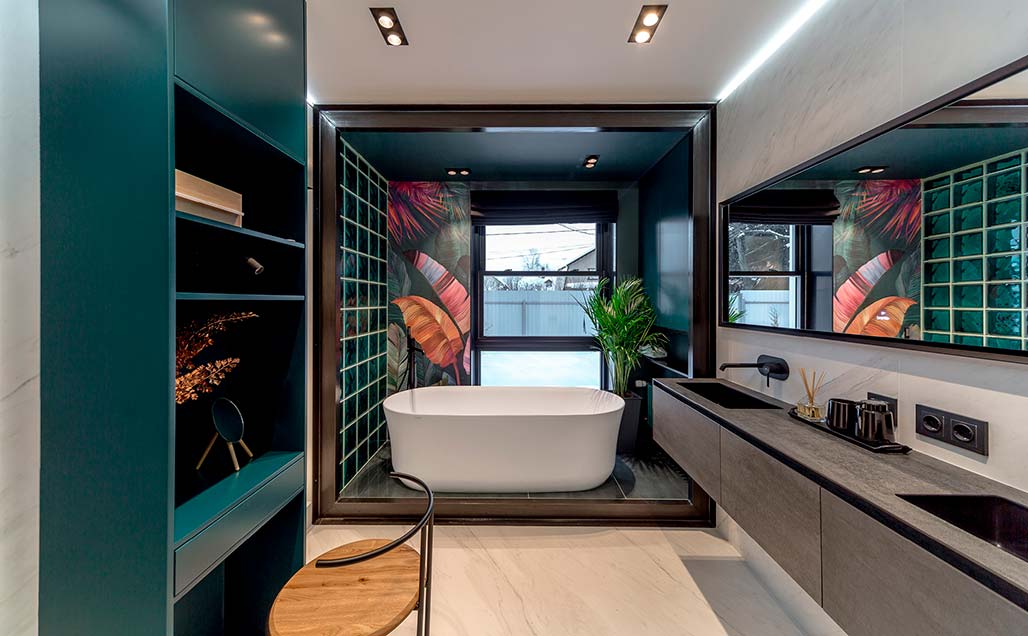KRION Bath in den Badezimmern des Designers Alexey Aladashvili in Rostow (Russland)