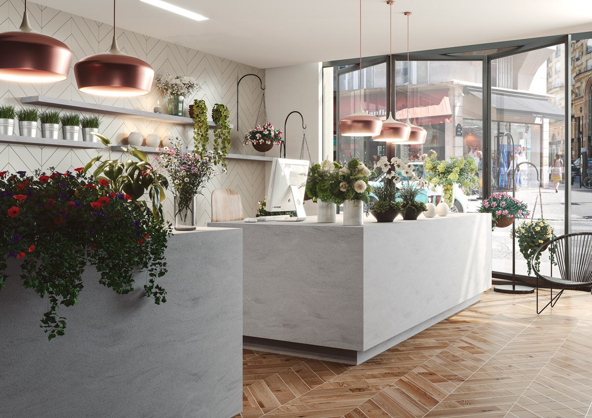 Discover furniture made with Krion™ Solid Surface