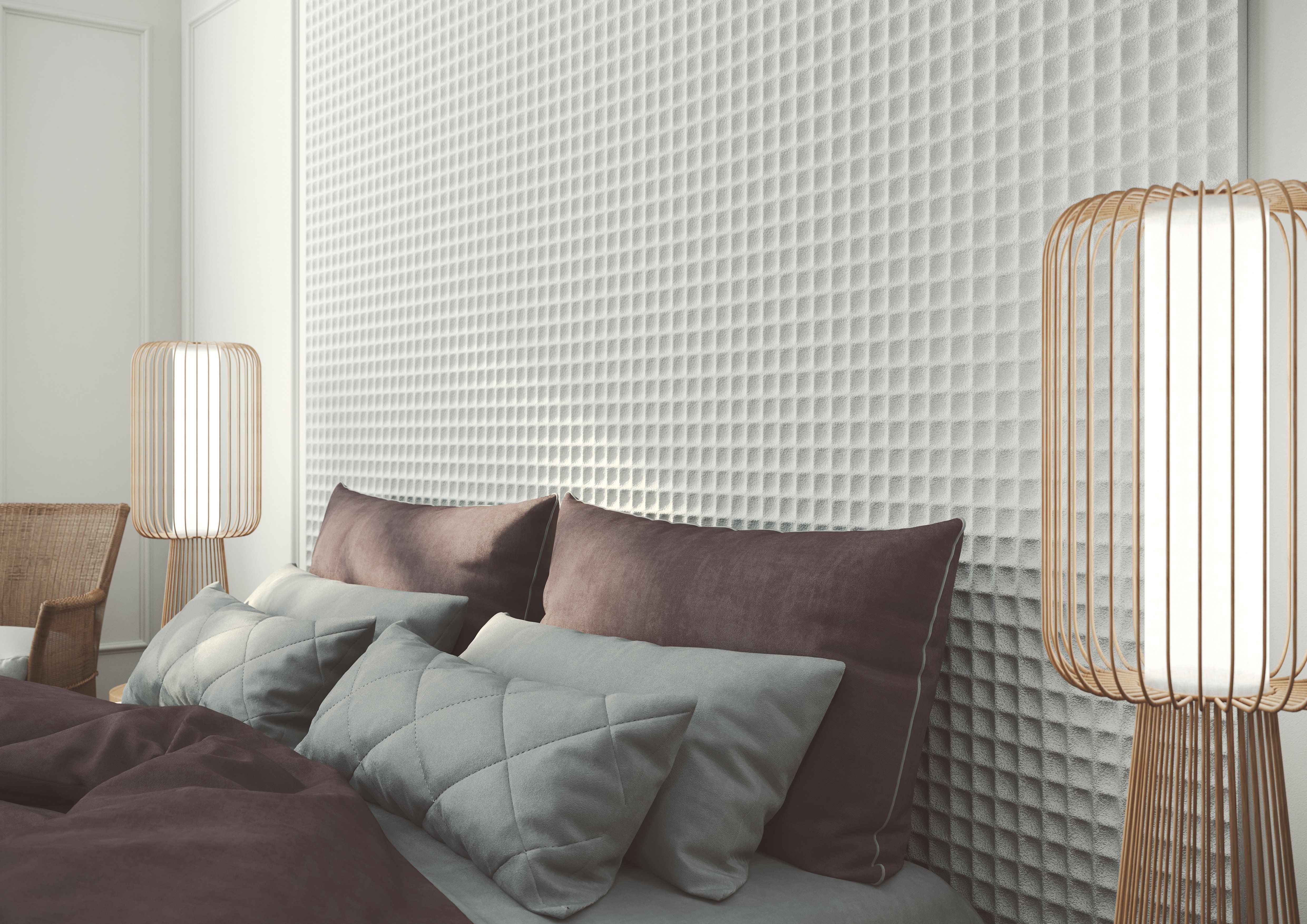 fitwall panel decorativo shades white sand