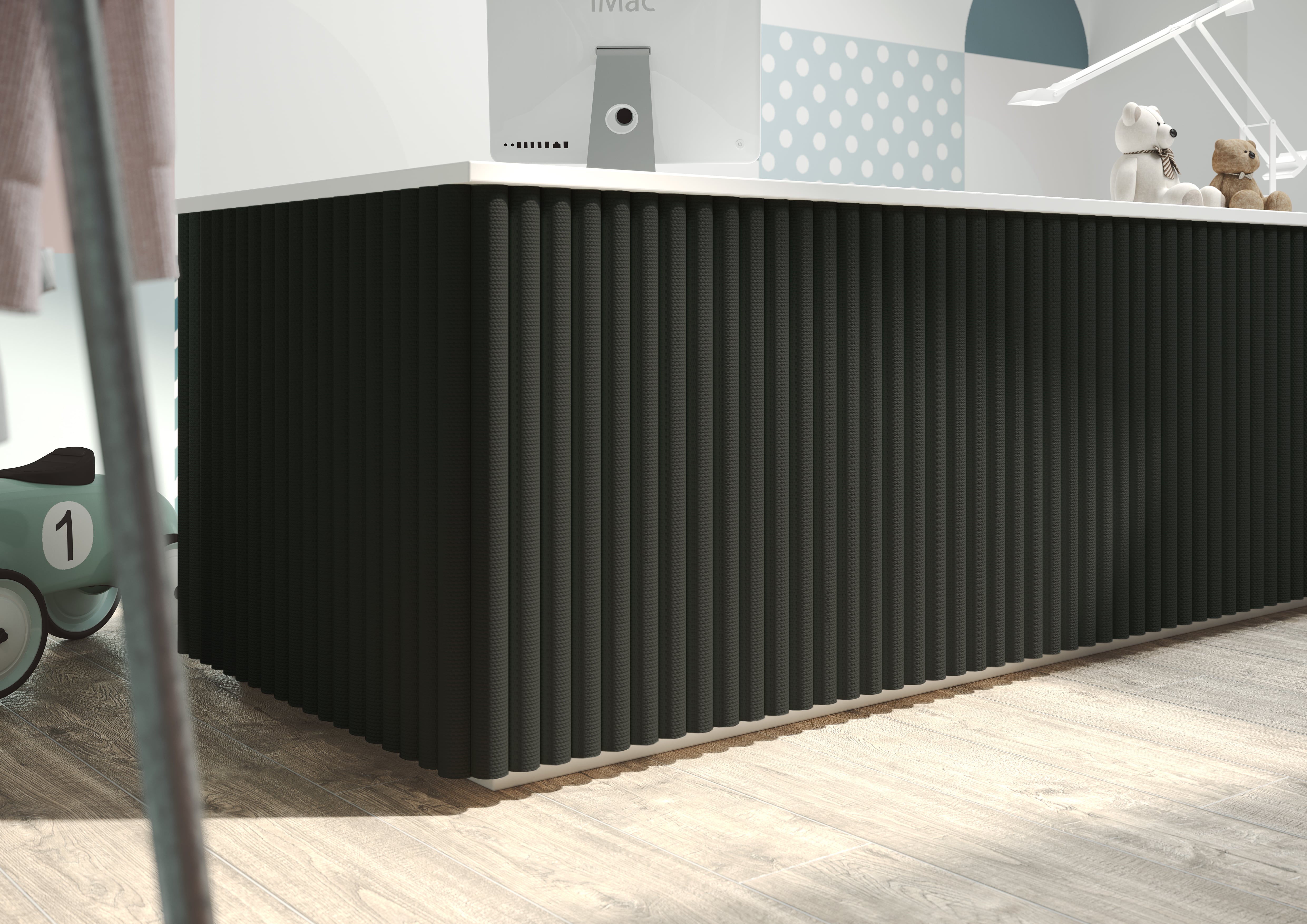 fitwall decorative panel willow velvet black