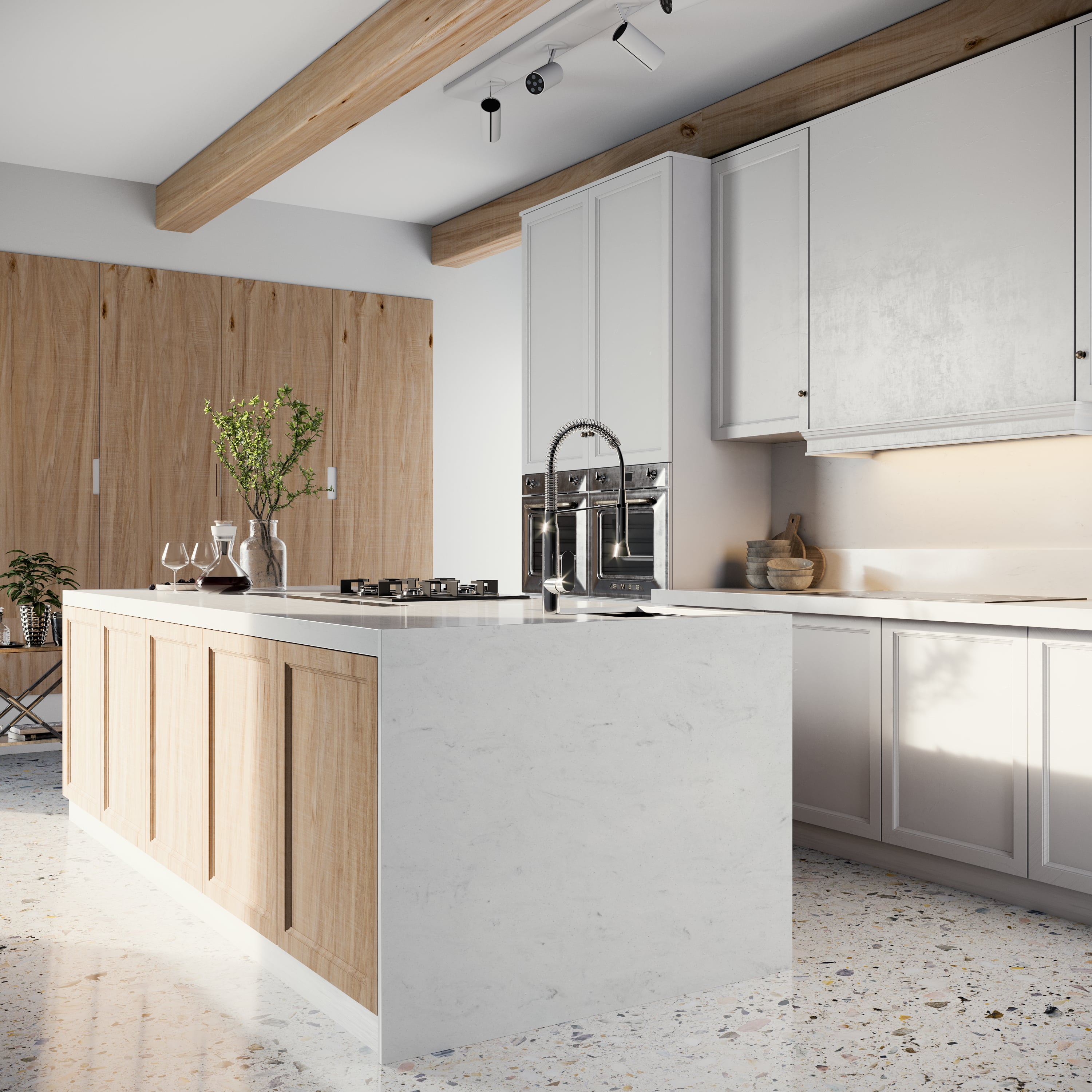 cucine snowy cloudy krion