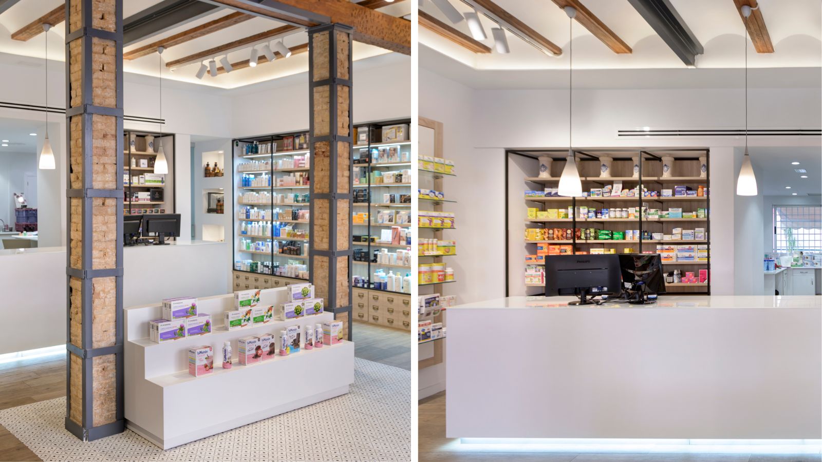 decoracion farmacias modernas